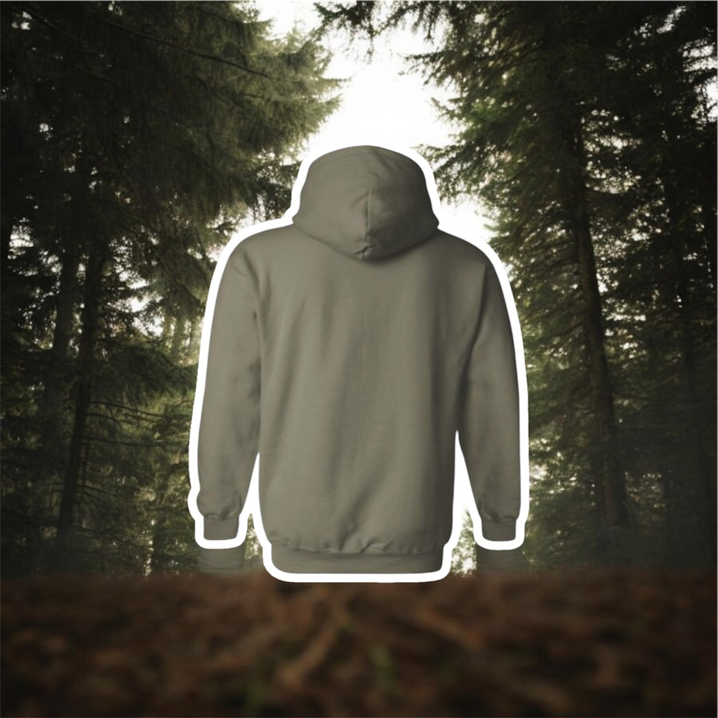 SUDADERA CON CAPUCHA NUEVO LOGOTIPO VERDE MILITAR